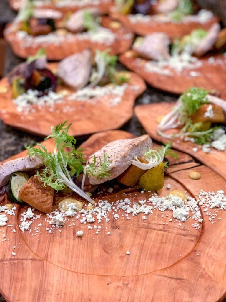 Hawaiian catch with kaffir lime and papaya gastrique