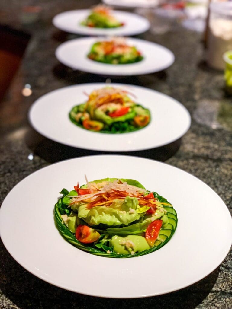 Cucumber and green papaya vegan