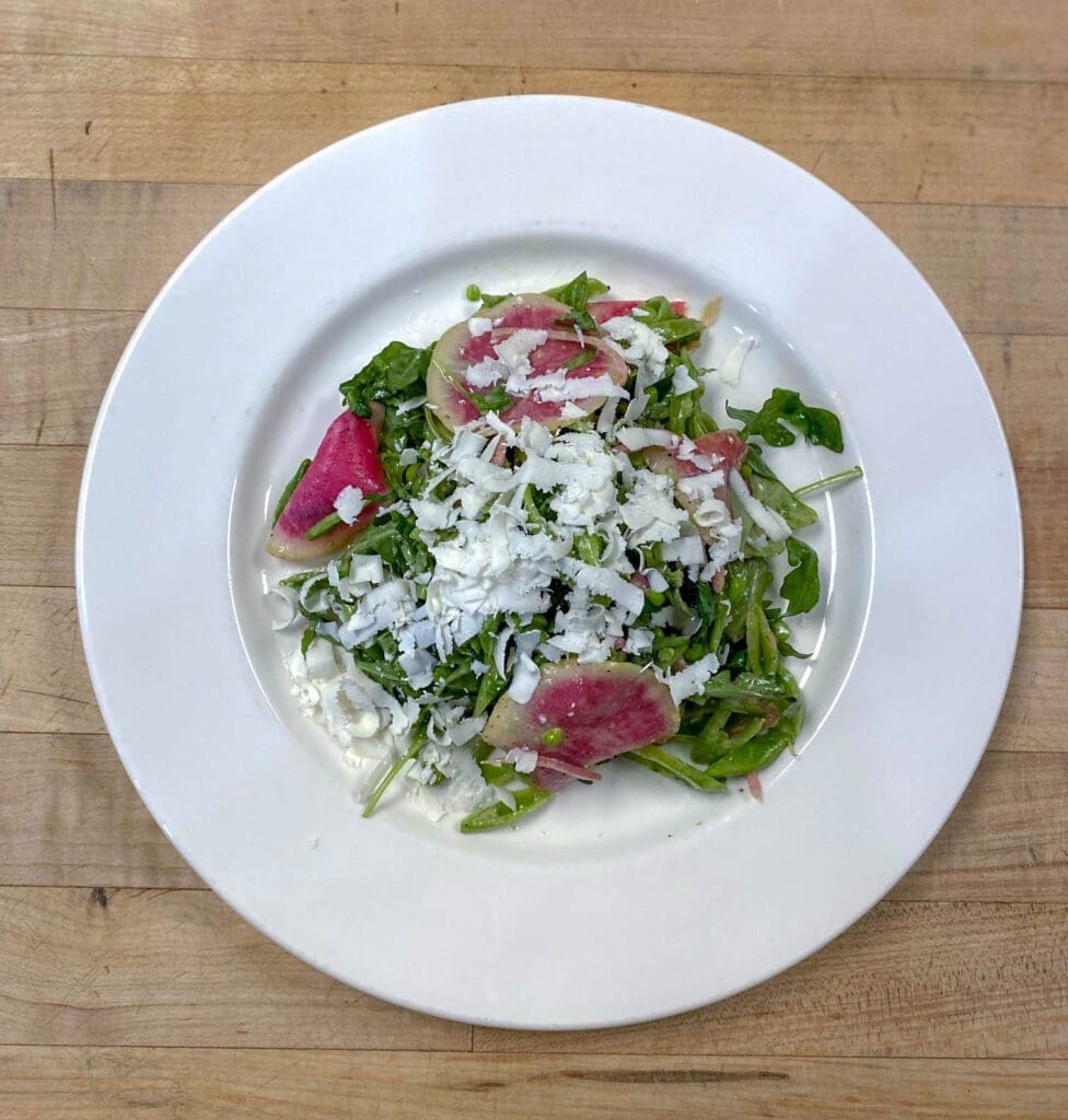 Snap pea & radish salad